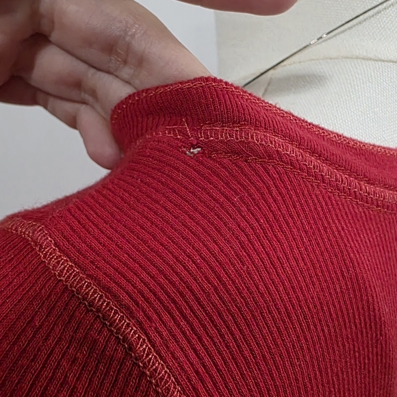 Abercrombie vintage ribbed long sleeve button up henley - Picture 6 of 6